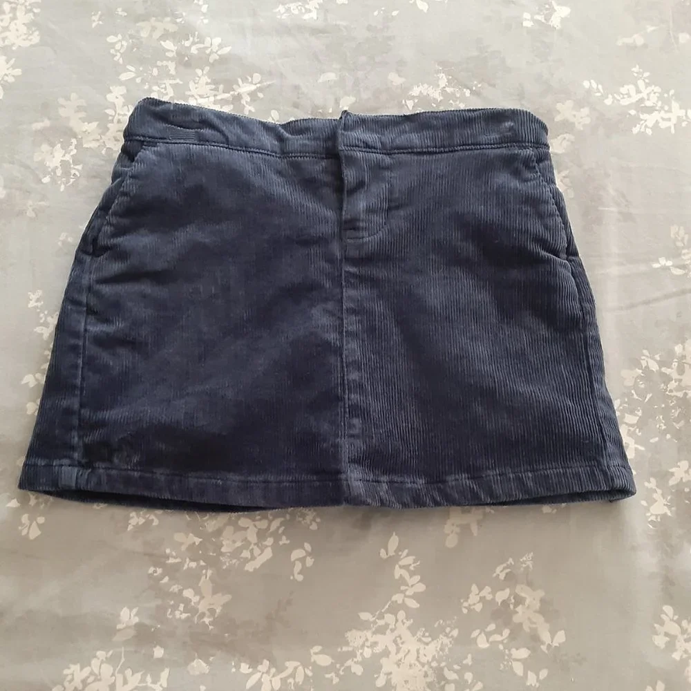 RALPH LAUREN blue 100% cotton Corduroy mini skort size 6